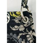 Vera Bradley  Baroque Shoulder Tote Bag Black Gray Yellow Print Photo 3