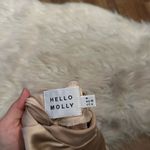 Hello Molly  Feel Like Laughing Satin Midi Dress Beige Photo 3