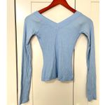 BDG  Shannen Off-The-Shoulder Long Sleeve Tee Size XS Baby Blue NWOT UO Photo 4