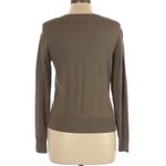 Milly  Green Knit Oversized Button Front Cardigan Sweater Womens L Dark Academia Photo 1