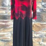 The Pyramid Collection red & black velvet Goth Dress Size L Photo 1