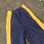 Free People  Oversized Wide Leg Navy Yellow Lined Sweats Size XS Photo 3
