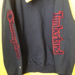 Champion x Timberland collab navy white chunky long sleeve hoodie sweatshirt Photo 5