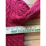 Croft & Barrow  Women Red Cable-Knit Sweater Turtleneck Size Large Winter Office‎ Photo 4