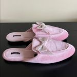 Victoria's Secret Rhinestone Bow Velvet Pink Slide Slipper Photo 6