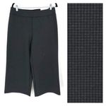 Ann Taylor NWT  Houndstooth High‎ Rise Cropped Wide Leg Pants Black Gray Medium Photo 1