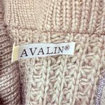 Avalin long button front long sleeve sweater acrylic / wool floral crochet knit Brown Size M Photo 4