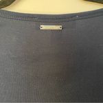 Michael Kors  Navy Blue Short Sleeve T Shirt Asymmetrical Pocket Roll Tab Small S Photo 8