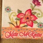 Colorful Embroidered Tote Bag Kate McRostie Garden Tote Pool Beach Shopping Yellow Photo 7