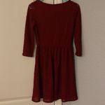 Vanilla Bay NWT Vanilla Bean Burgundy Dress with lace detail Photo 2