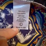 Fraiche by J Boho Floral Border Print Romper – Size Large – Made in USA Red Photo 6