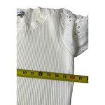 FATE. White Eyelet Knit Sweater Women's Size Medium | 28-6 Photo 5