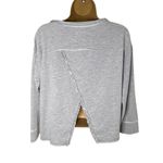 Altar'd State Altar’d State Open Back Long Sleeve Knit Cropped Sweatshirt Heather Gray XS Photo 1