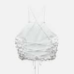 ZARA Voluminous Satin Effect Top Photo 5