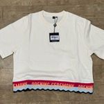 Opening Ceremony NWT  Graphic Print Crew Neck Crop Top Photo 0