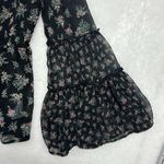 American Eagle  Floral Bohemian Bell Sleeve Shirt Women’s Sz XSmall Sheer Flowy Photo 3