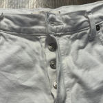 Free People We The Free White Distressed Jean Shorts Frayed Hem Photo 2