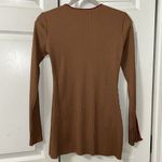 ZARA High-waisted Caramel/Brown Ribbed
Pants Set (Top Medium,Bottom Small) Photo 4