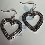 Mixit Silver Heart Statement Earrings Photo 0