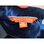 Modcloth  Blouse 3X Navy Velvet Cyber Office Siren Date Night Preppy Holidays Photo 7