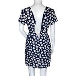 Old Navy  Dress Womens Medium Navy Blue White Floral Flower Daisies‎ Bloomcore Photo 4