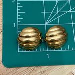 Trifari Vintage 60’s Polished Gold- tone Dome Clip On Earrings Photo 5