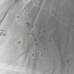 Arizona Jeans Y2K Vintage Low Rise L White Sequin Embellished Knee Length‎ Skirt Photo 3