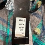 Tolani Collection Teal Gray Plaid Niecy Button Down Sz XXSP NWT Photo 9