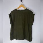 frame denim Frame Medium Green Short Sleeve Silk‎ Blouse Photo 1