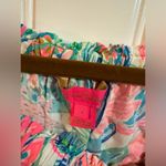 Lilly Pulitzer Lily Pulitzer Tropical Blue and Pink off the shoulder top Photo 3