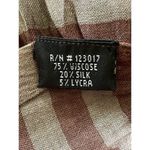 Blend Silk Unisex Brown Striped Scarf 66x8 Brown Photo 1