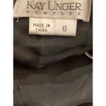 Kay Unger  Halter Plunge Neck silk lace Maxi Dress gown Black gold Whimsigoth 6 Photo 6