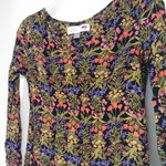Old Navy  Black Floral Long Sleeve Maternity Blouse Photo 2