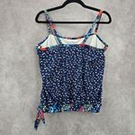 None 081. Blue Polka Dot Tank Top Padded Tankini Swimwear XL Extra Large Photo 1