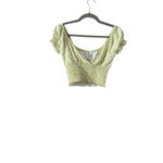 Billabong Women's Green & White Floral Crop Top S Photo 9