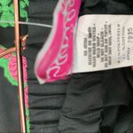 Vtg S Sanibel Sport Floral Embroidered Midi Black Photo 5