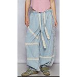 POL -Jogger pants in double gauze, embroidery detail Photo 2