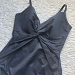 MiracleSuit Belle One Piece Swimsuit $182 Size 16 Black Mesh Panels V Neck Twist Photo 4