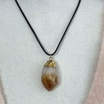 Earthbound Gold crystal Pendant Necklace Photo 2