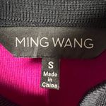 Ming Wang  Magenta Pink Black Rhinestone Embellished Cardigan Sweater Size Small Photo 8