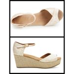 Toms ππ Rose Gold Floral Platform Wedge Sandals Photo 2