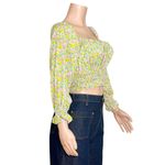 With Jean WITH JÉAN Fonda Top, Pansies, Medium Photo 8