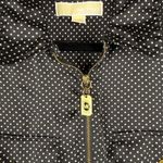 Michael Kors Polka Dot Zip Front Shirt Womens Medium Black White Long Sleeve Photo 1