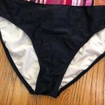 NEW NWOT 24TH OCEAN Black Pink Cream Multi Stripe Bikini Swimsuit Bottom XL Photo 3