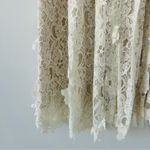 ASOS  Off White All Lace Floral Appliqué Cap Sleeve A Line V Back Mini Dress 8 Photo 3