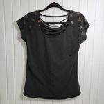 Harley Davidson Cross Back Graphic Cap Sleeve Tshirt‎ Black Size L Size L Photo 3