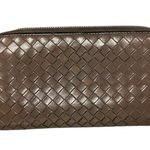 Bottega Veneta Intrecciato Weave Taupe Leather Continental Wallet Photo 1