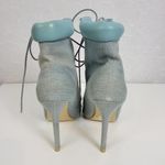 Cape Robbin Mini Womens Boots Size 8 Blue Denim Lace Up Pointed Toe Heel Bootie Photo 42
