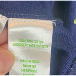 Lilly Pulitzer  Corden Knit Sweatshirt Low Tide Navy Puff Sleeves Flower Cutouts Photo 7