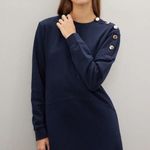 Derek Lam 10 Crosby Camden Dress Sz S Blue Dropped Shoulder Sweatshirt NWOT $295 Photo 3